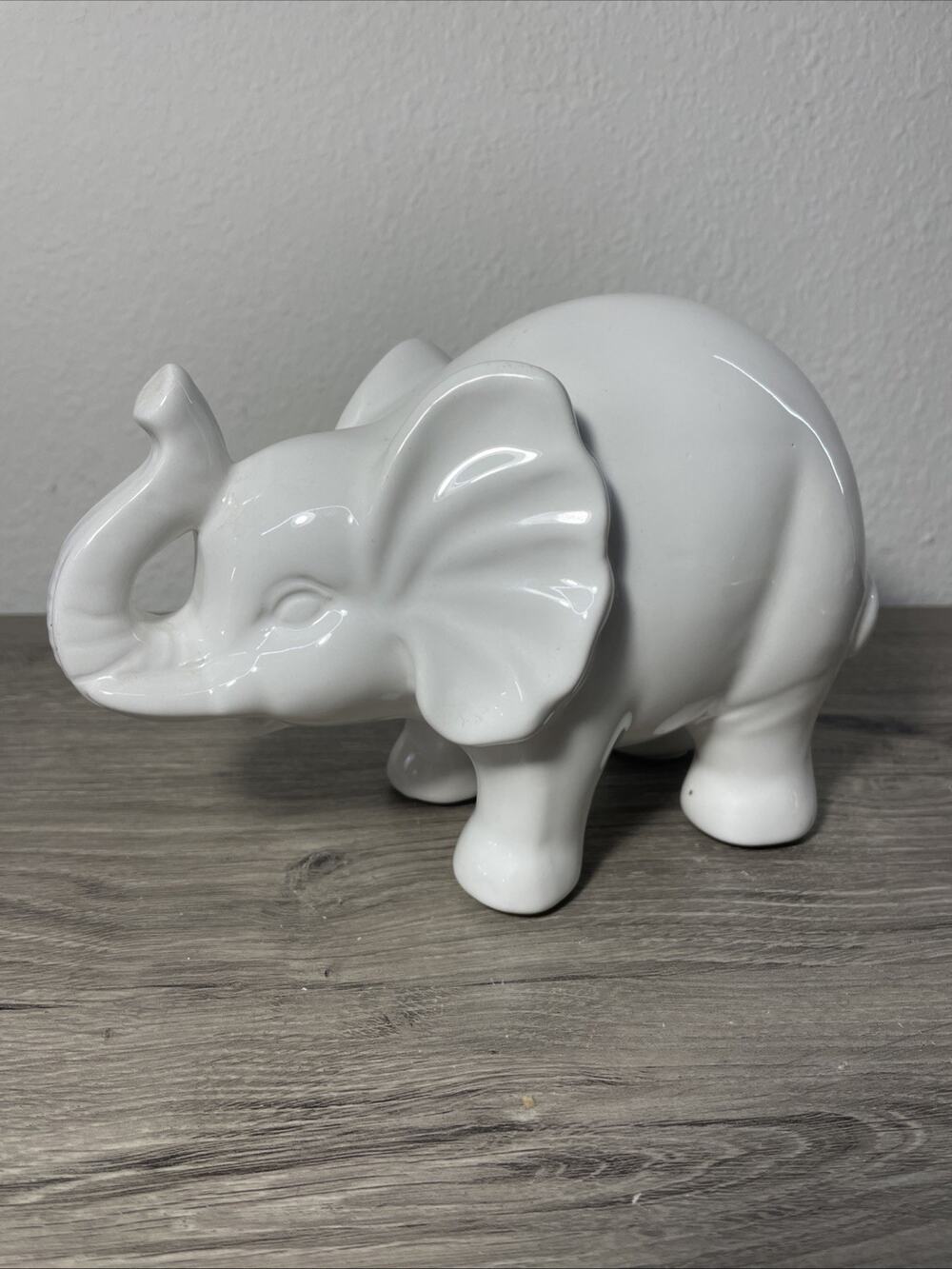 White Ceramic Elephant Home Décor Good Condition